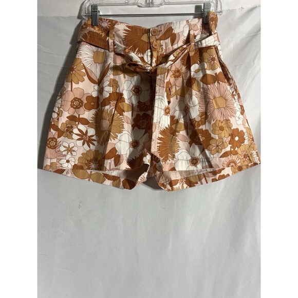 Antik Batik Shorts Womens Stretch Smocked Flower Travel Size S/38 - Picture 1 of 8